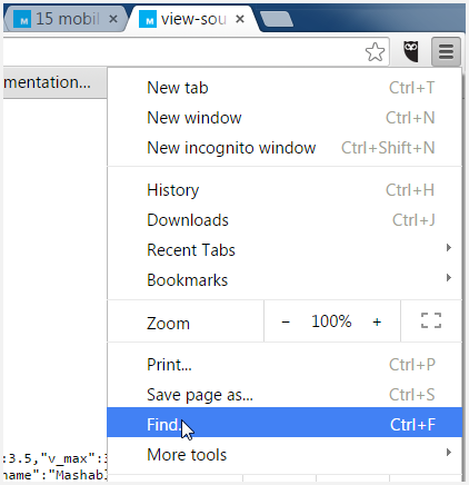 Search source code for Anchor Text or URL